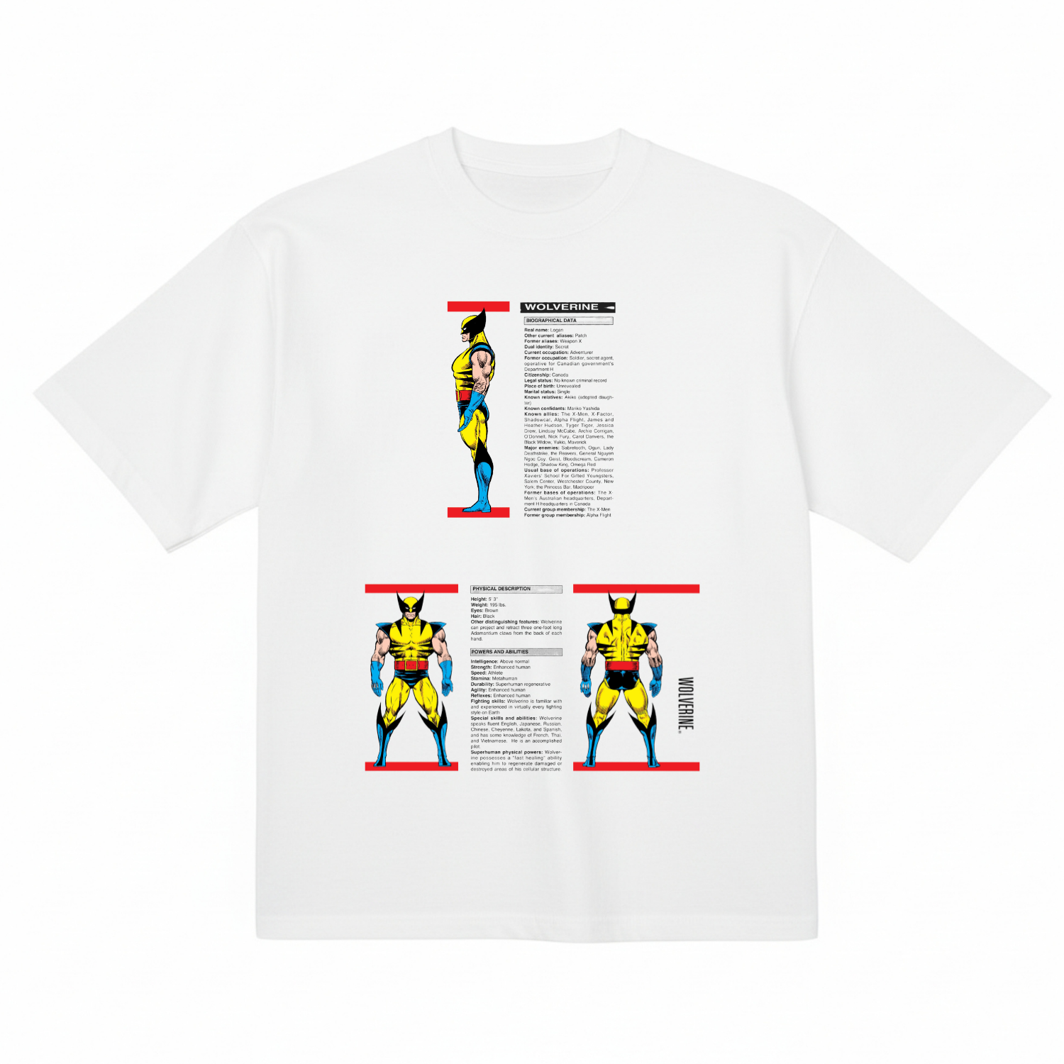 Camiseta Gráfica de Algodón Orgánico Wolverine X Men