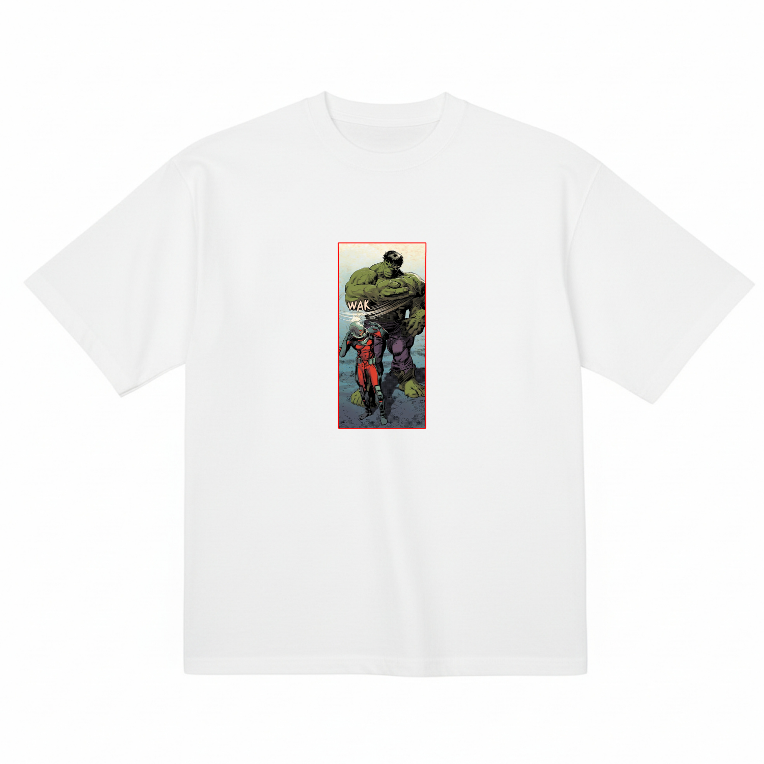 Hulk Smacking AntMan Avengers Comics Organic Cotton Graphic T Shirt 6.5oz 200gsm