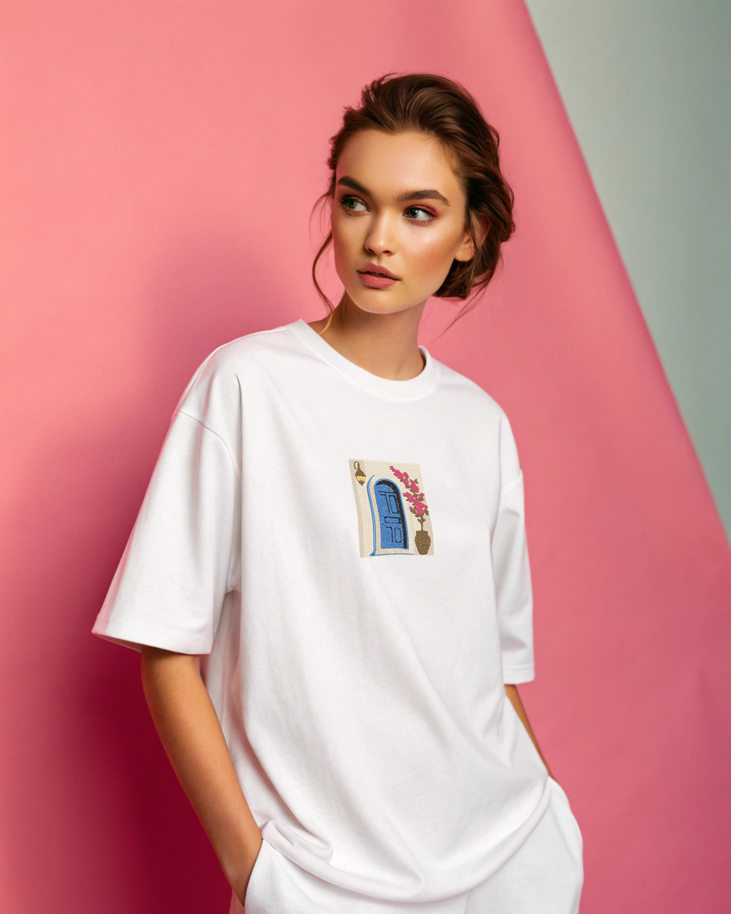 Mediterranean Door ブーゲンビリア刺繍パーカー | スウェットシャツ | Tシャツ