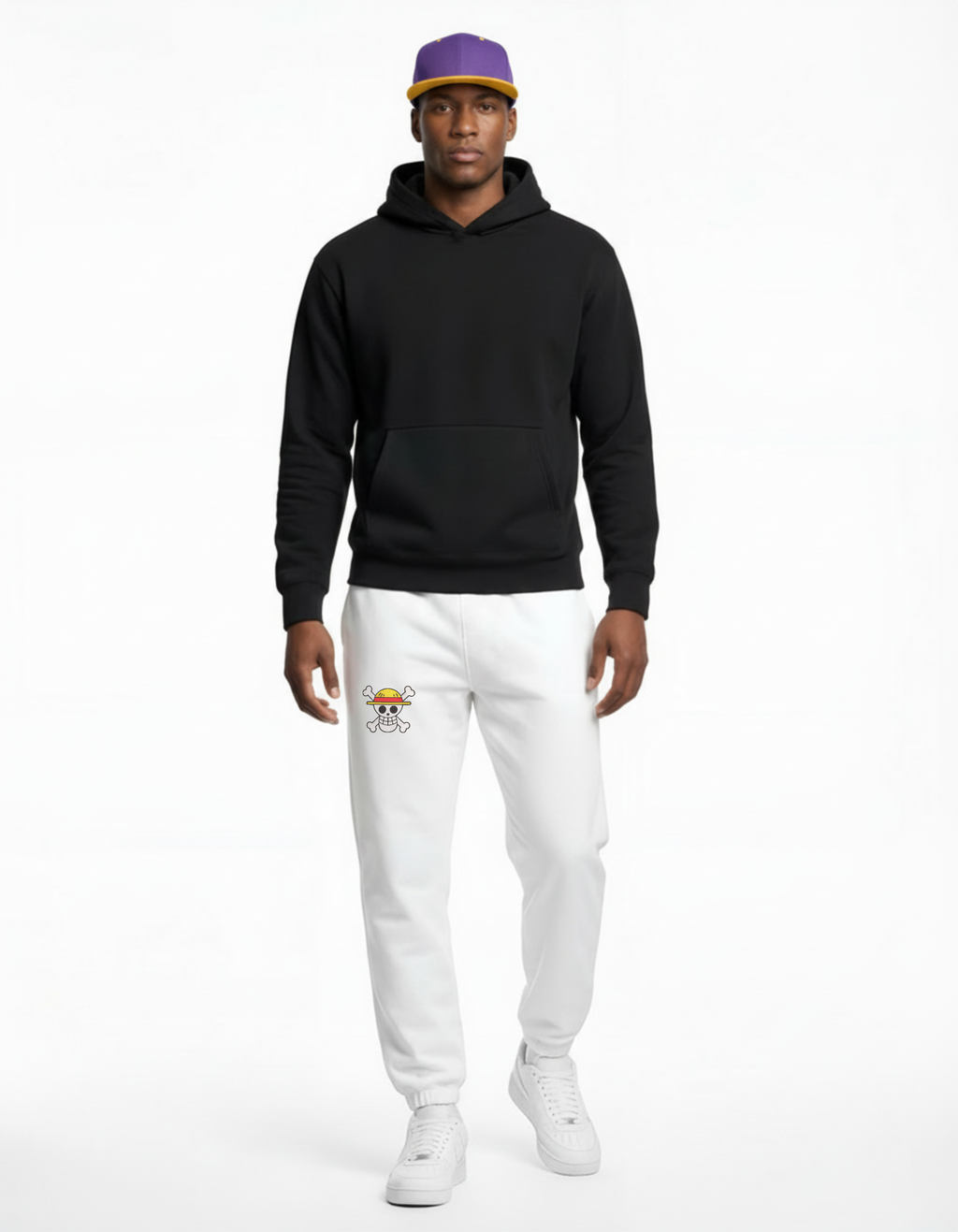 ワンピース 麦わら海賊団ロゴ刺繍スウェットパンツ