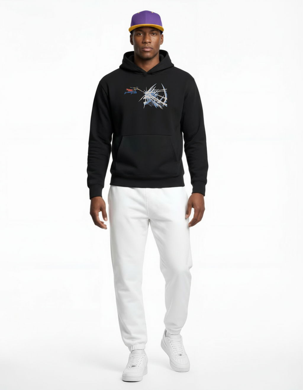 Anime Fantasy Skull Fight Premium Heavyweight Embroidered Hoodie and Sweatshirt