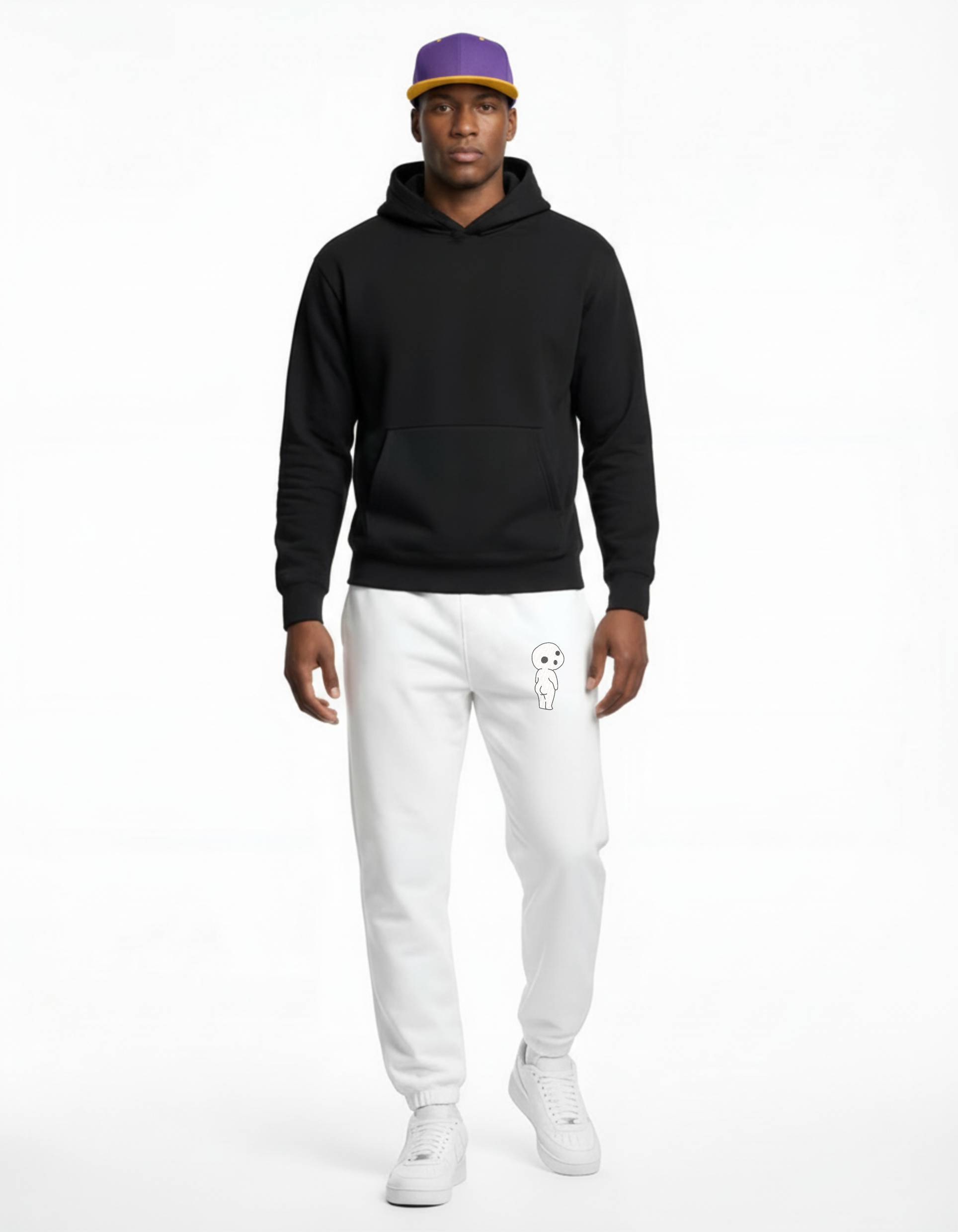 ジブリ 森の精霊コダマ 刺繍スウェットパンツ