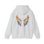 Angel Rainbow Angel Wings Boho Colorful Embroidery Hoodie | Sweatshirt