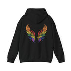 Angel Rainbow Angel Wings Boho Colorful Embroidery Hoodie | Sweatshirt