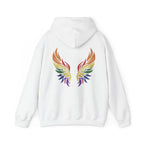 Angel Rainbow Angel Wings Boho Colorful Embroidery Hoodie | Sweatshirt