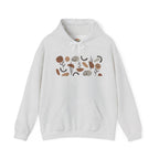 Boho Abstract Earth Tone Minimal Organic Pattern Embroidery Hoodie | Sweatshirt