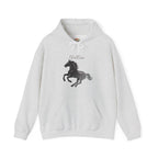 Spirit Stallion Running Silhouette Embroidery Hoodie | Sweatshirt | T-shirt