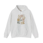 Boho Neutral Floral Earth Tone Botanical Block Art Embroidery Hoodie | Sweatshirt