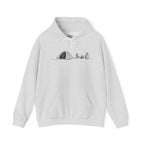 Sudadera con capucha y bordado de tienda de campaña con fogata y amigos | Sudadera | Camiseta