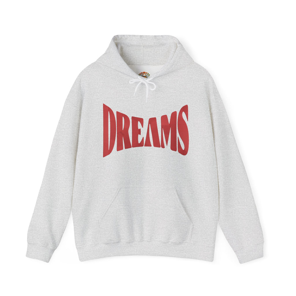 DREAMS Retro Red Typography Embroidery Hoodie | Sweatshirt