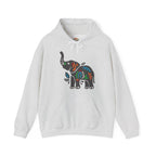 Boho Colorful Floral Tribal Elephant Embroidery Hoodie | Sweatshirt