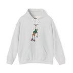 Man Hanging Mountain Cartoon Climber Embroidery Hoodie | Sweatshirt | T-shirt