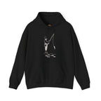 Fisherman Minimal Line Art Embroidery Hoodie | Sweatshirt | T-shirt