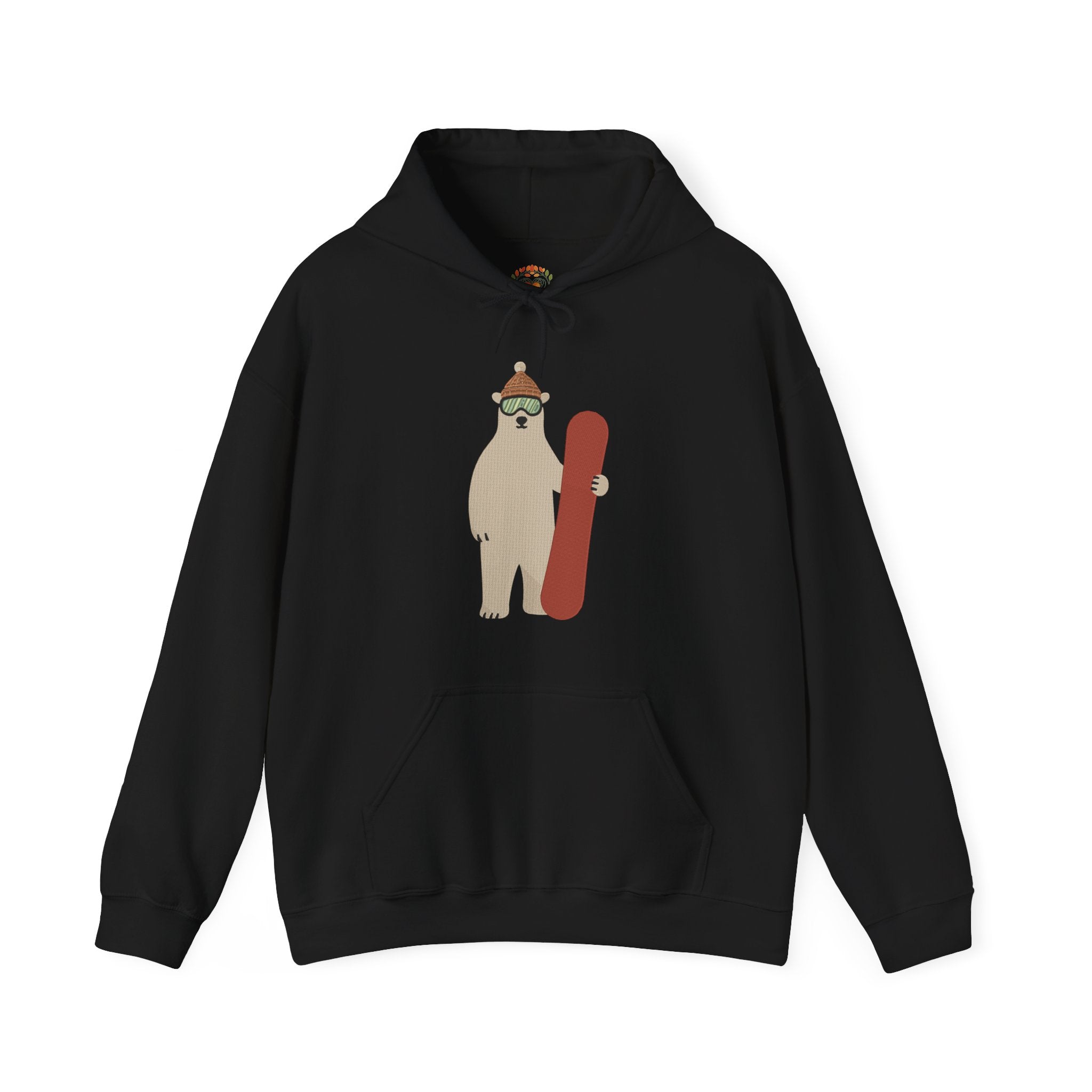Bear with a Snowboard Embroidery Hoodie | Sweatshirt | T-shirt