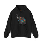 Boho Colorful Floral Tribal Elephant Embroidery Hoodie | Sweatshirt