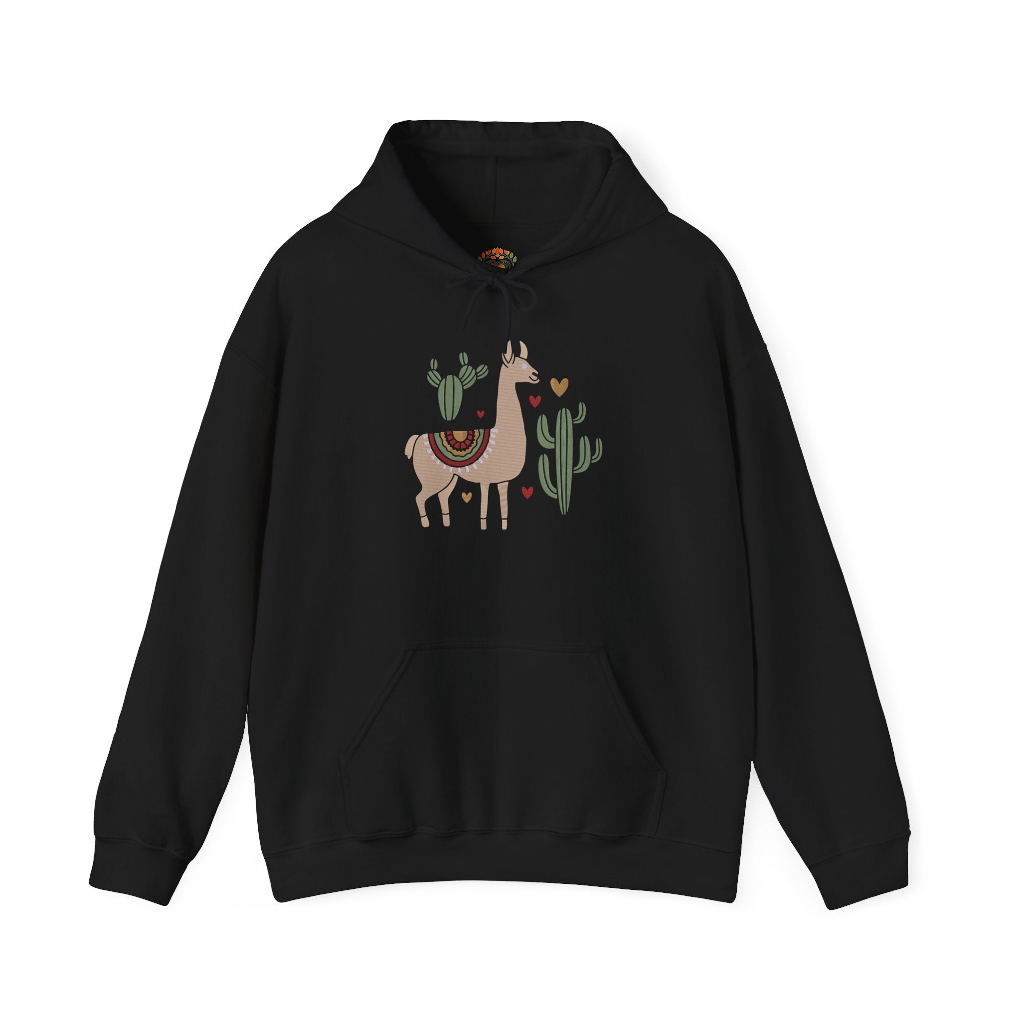 Boho Llama with Cactus Southwestern Animal Illustration Embroidery Hoodie | Sweatshirt | T-shirt