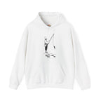 Fisherman Minimal Line Art Embroidery Hoodie | Sweatshirt | T-shirt