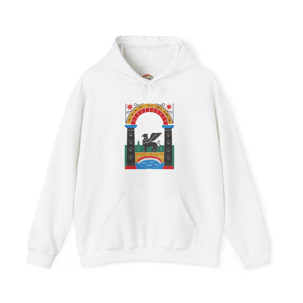 Mythical Mosaic Retro Arch Pegasus Embroidery Hoodie | Sweatshirt