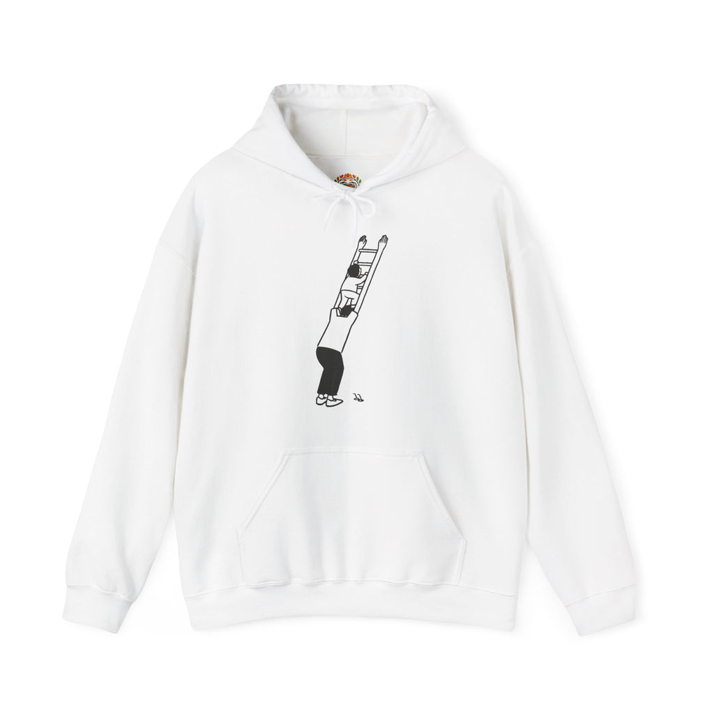 毎日のお父さん、子供の棒人間、はしご登りの刺繍パーカー | スウェットシャツ | Tシャツ