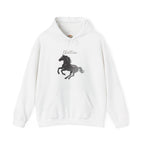 Spirit Stallion Running Silhouette Embroidery Hoodie | Sweatshirt | T-shirt