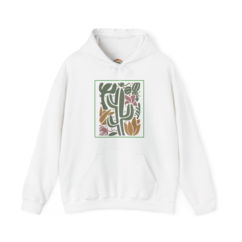 Sudadera con capucha bordada con ilustración floral de cactus del desierto | Sudadera