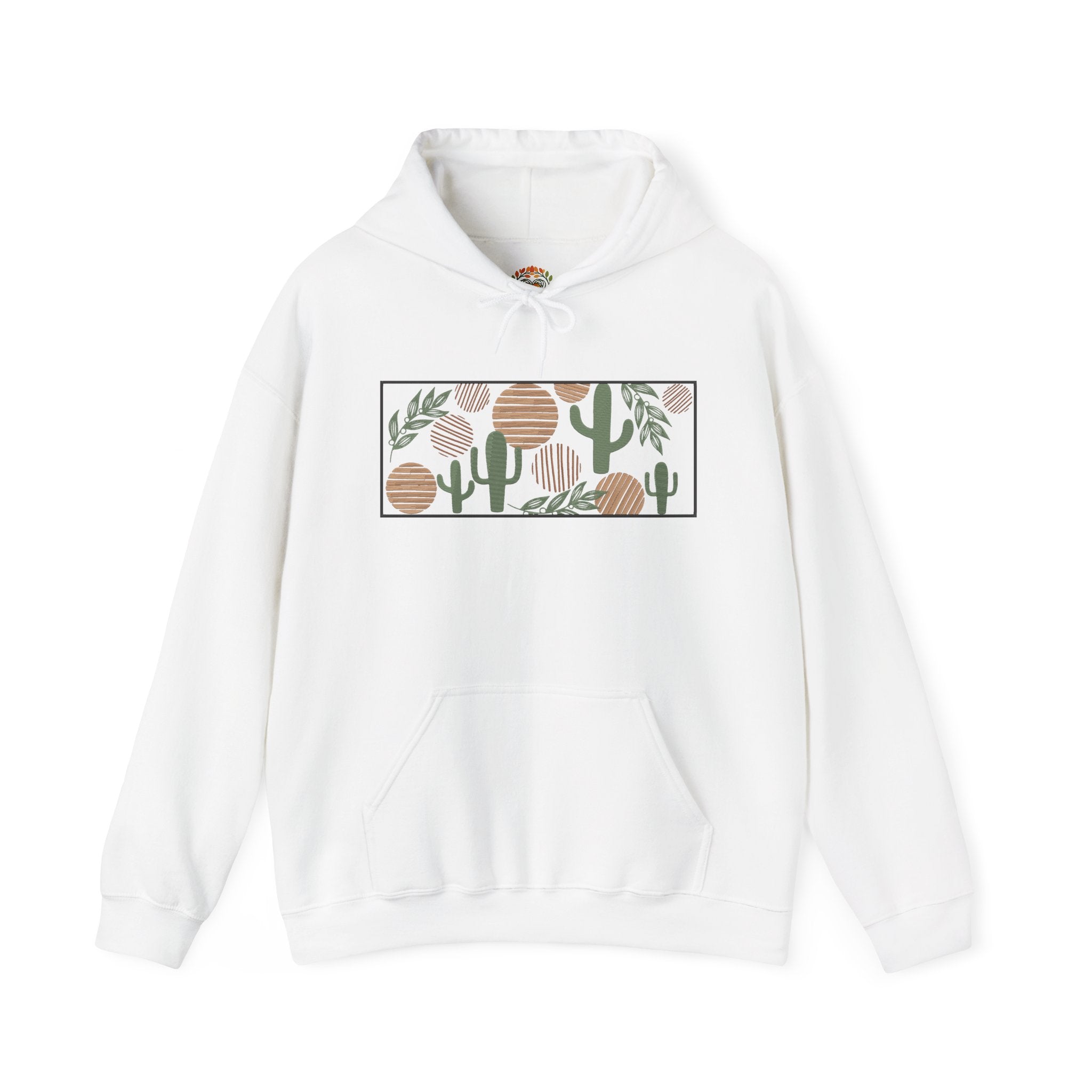 Boho Desert Cactus Southwestern Botanical Illustration Embroidery Hoodie | Sweatshirt