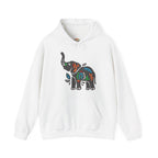 Boho Colorful Floral Tribal Elephant Embroidery Hoodie | Sweatshirt