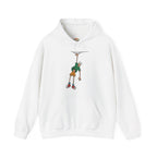 Man Hanging Mountain Cartoon Climber Embroidery Hoodie | Sweatshirt | T-shirt