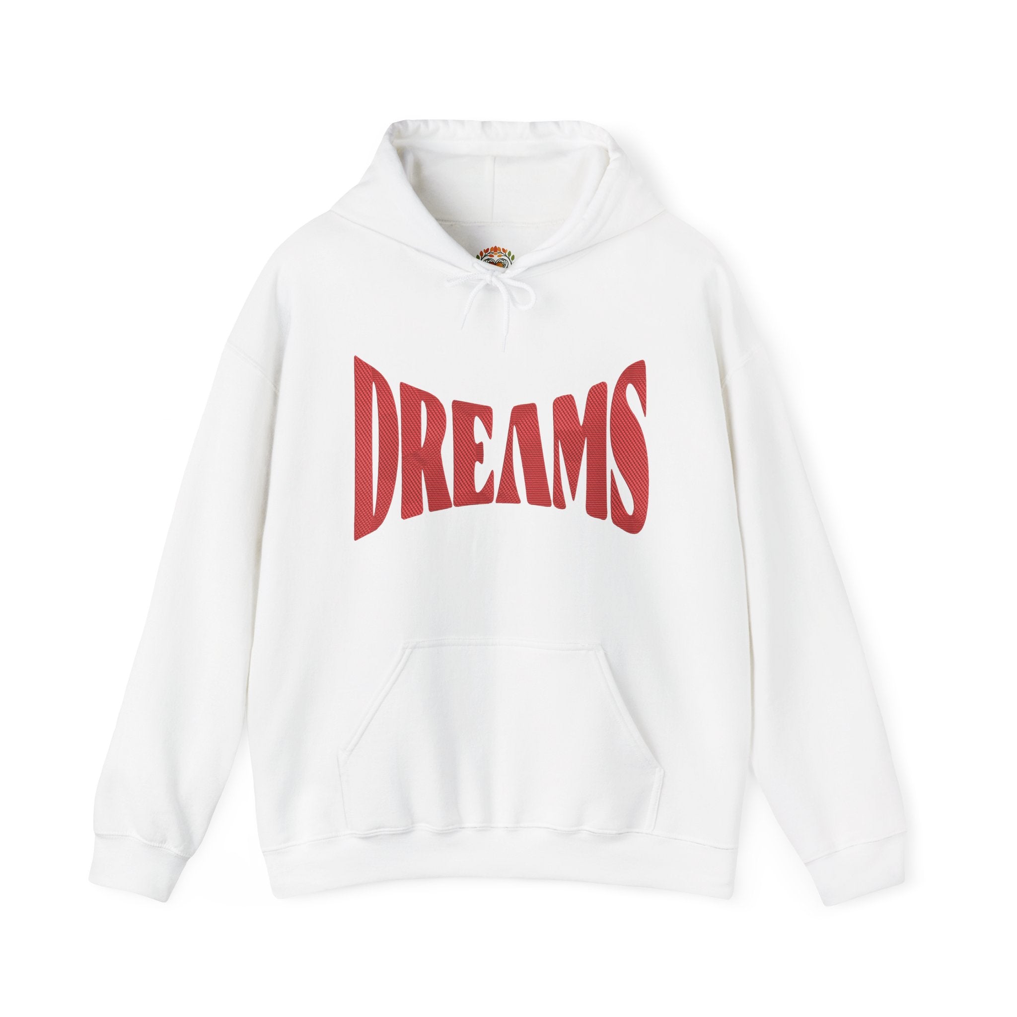 DREAMS Retro Red Typography Embroidery Hoodie | Sweatshirt