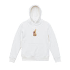 Bunny and Strawberry Embroidered 450GSM Heavyweight Pullover Hoodie Sweatshirt