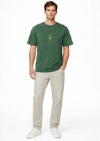 Homer Simpson Hiding in Bush Premium Cotton Heavyweight Embroidered T shirt