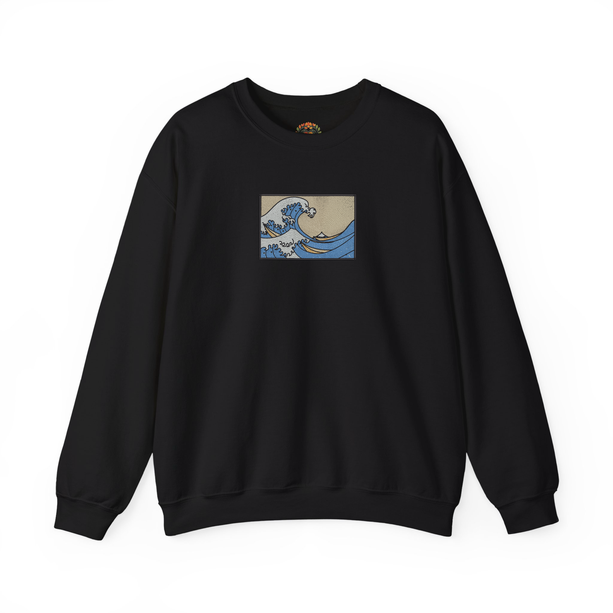 The Great Wave Off kanagawa Embroidery Hoodie | Sweatshirt
