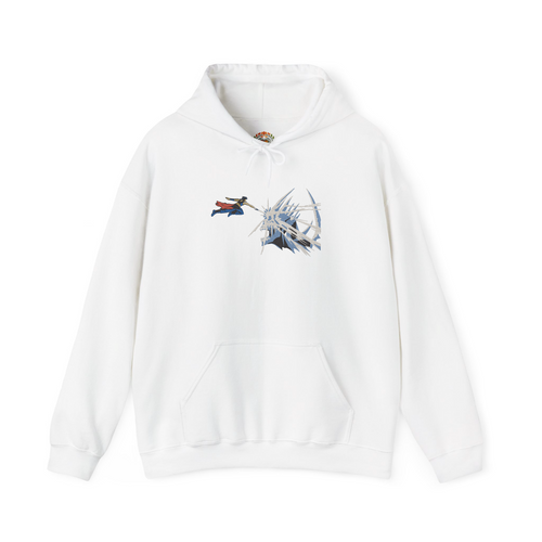 Sudadera con capucha y sudadera bordada premium de peso pesado con diseño de calavera de fantasía de Anime