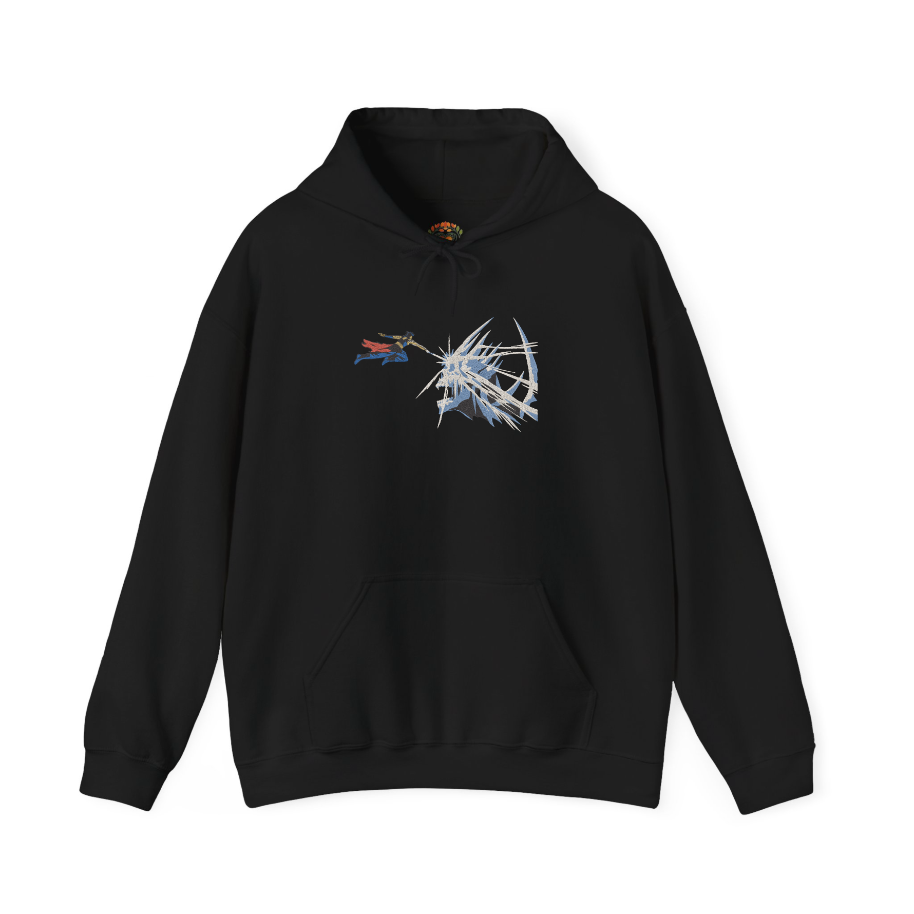 Anime Fantasy Skull Fight Premium Heavyweight Embroidered Hoodie and Sweatshirt