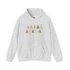 Colorful Decorative Christmas Trees Embroidery Hoodie | Sweatshirt