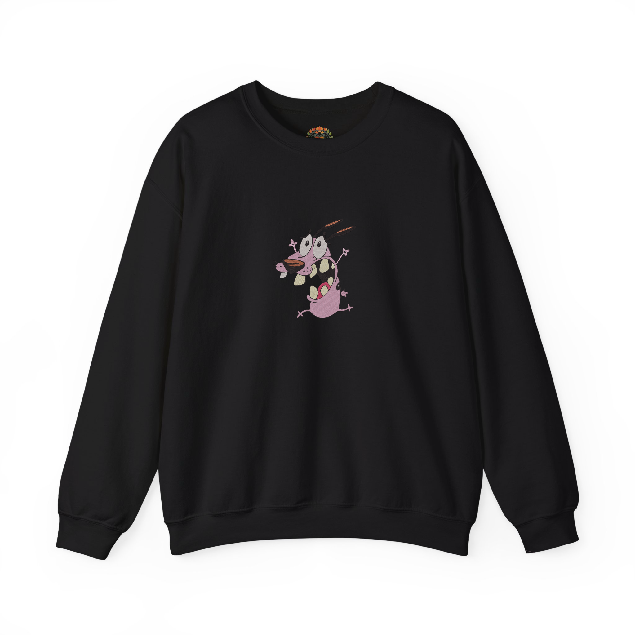 Courage The Cowardly Dog Embroidery Hoodie | Sweatshirt | T-shirt