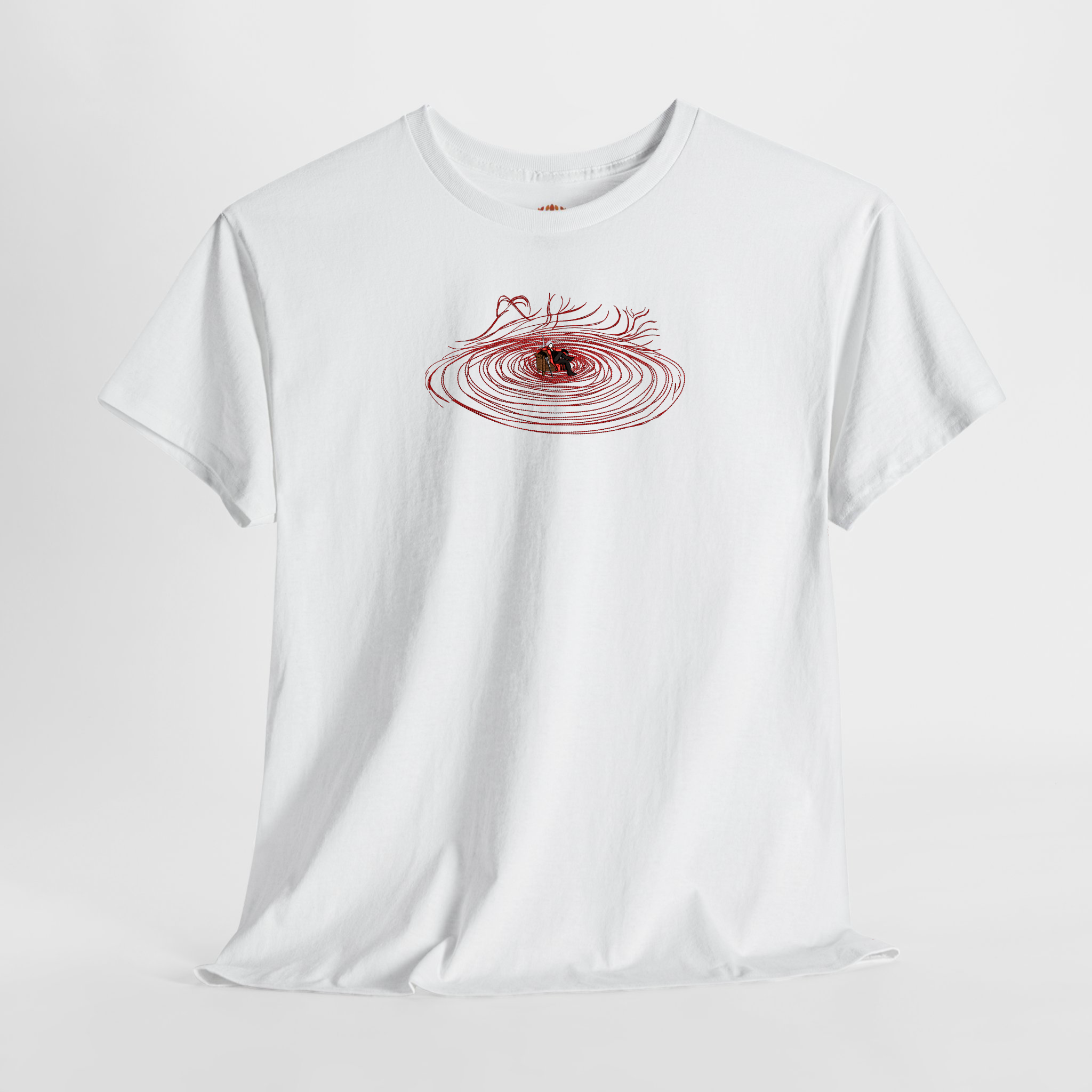 Gothic Demon Hunter Resting Throne Embroidered Hoodie | Sweatshirt | T-shirt