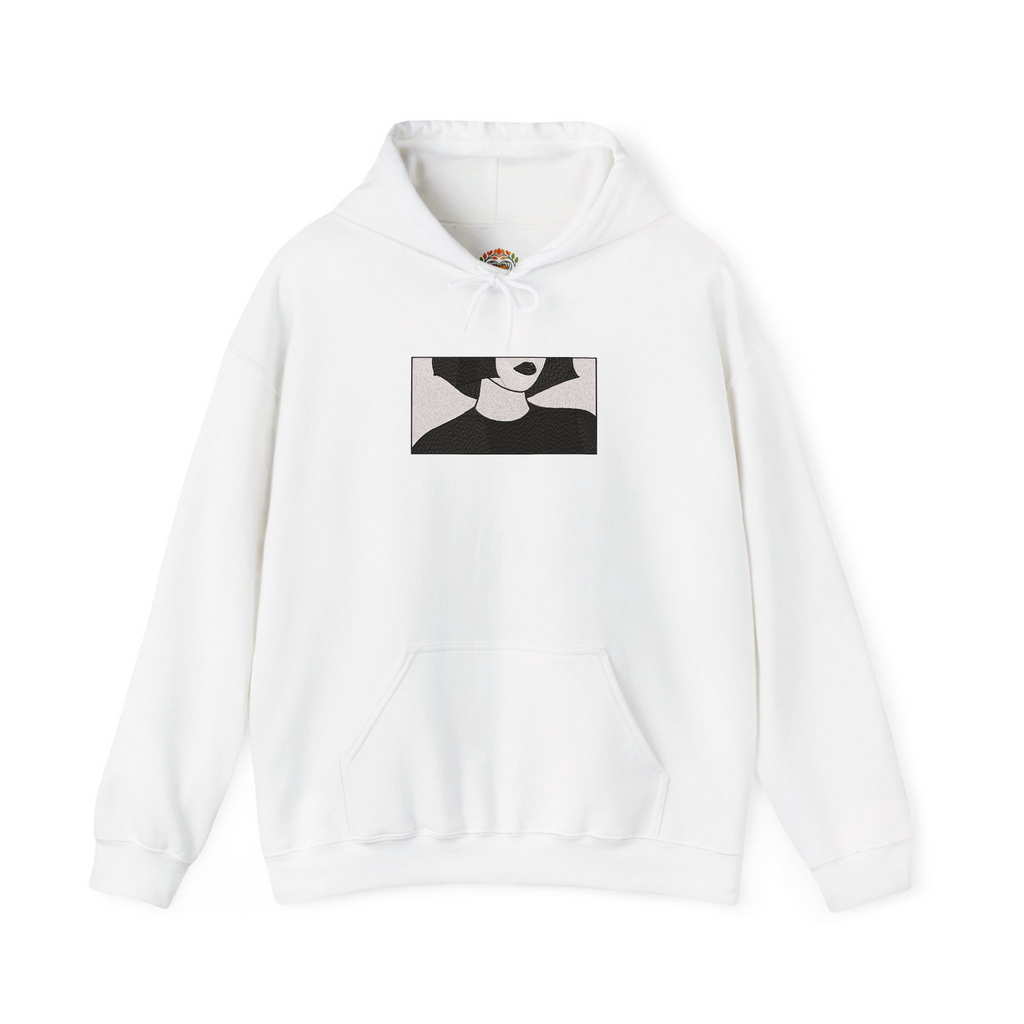 モダンな女性用シルエット刺繍パーカー | スウェットシャツ | Tシャツ