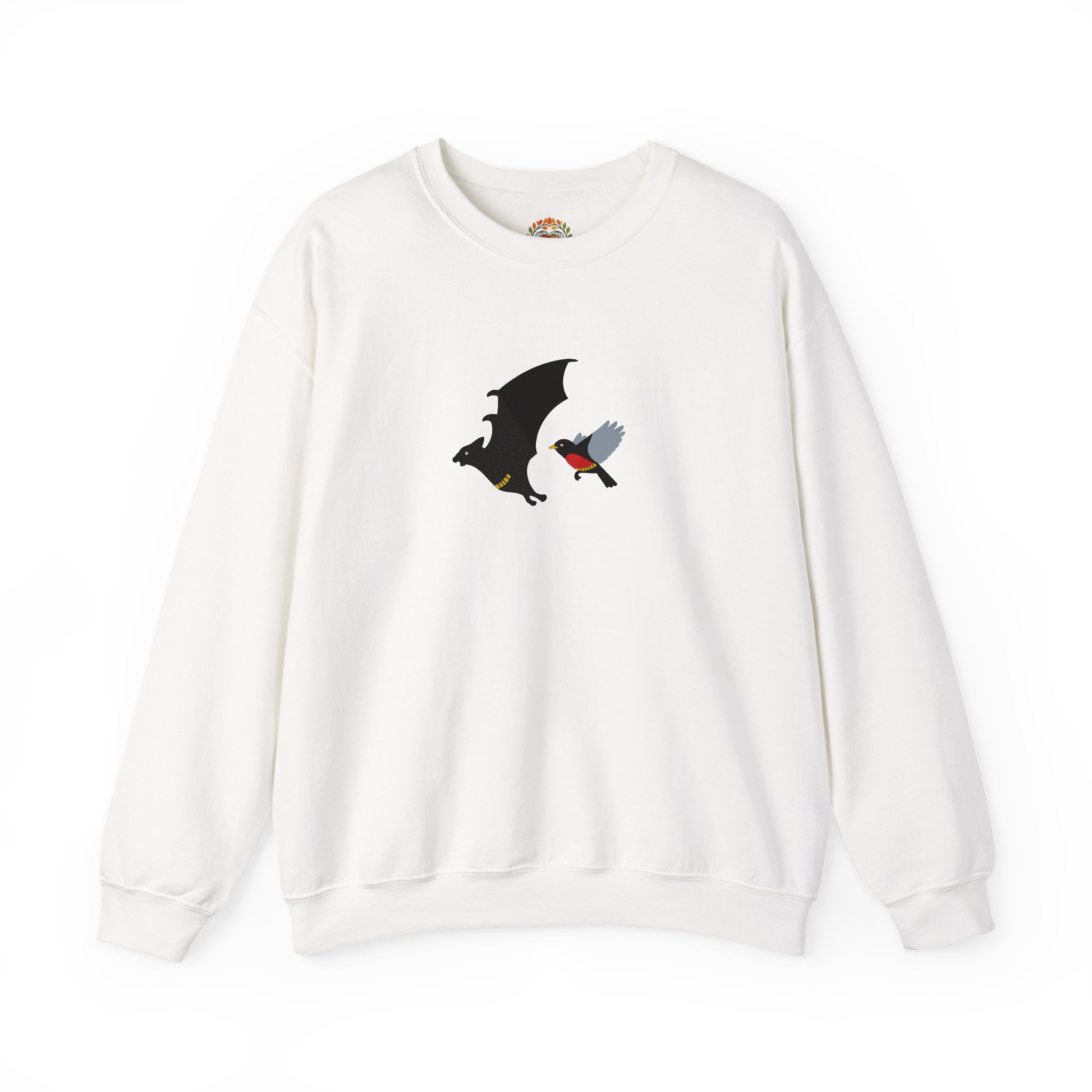 Bat Robin Fighting Crime Embroidery Hoodie | Sweatshirt