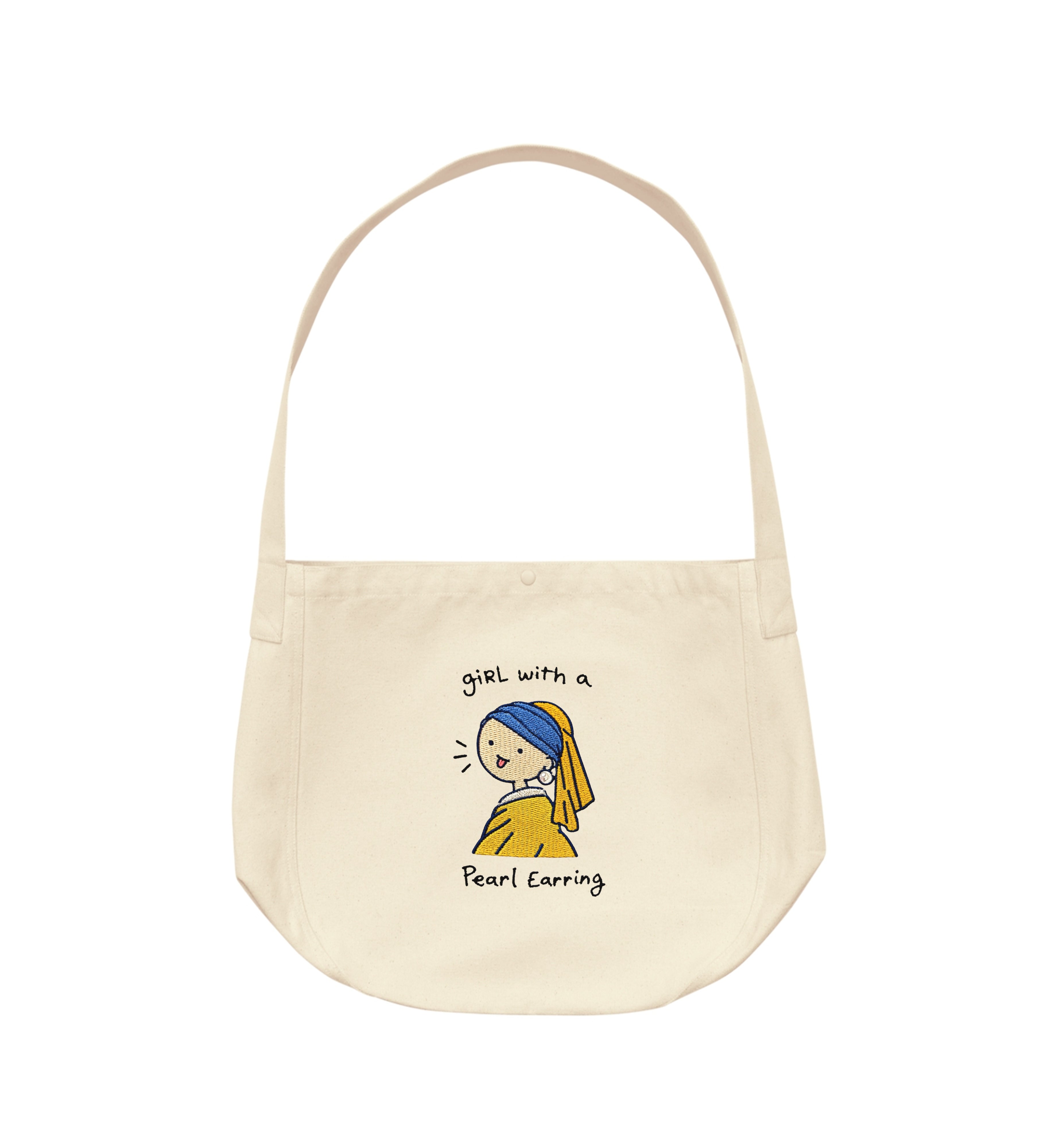 Girl With A Pearl Earring Embroidered Everyday Bag