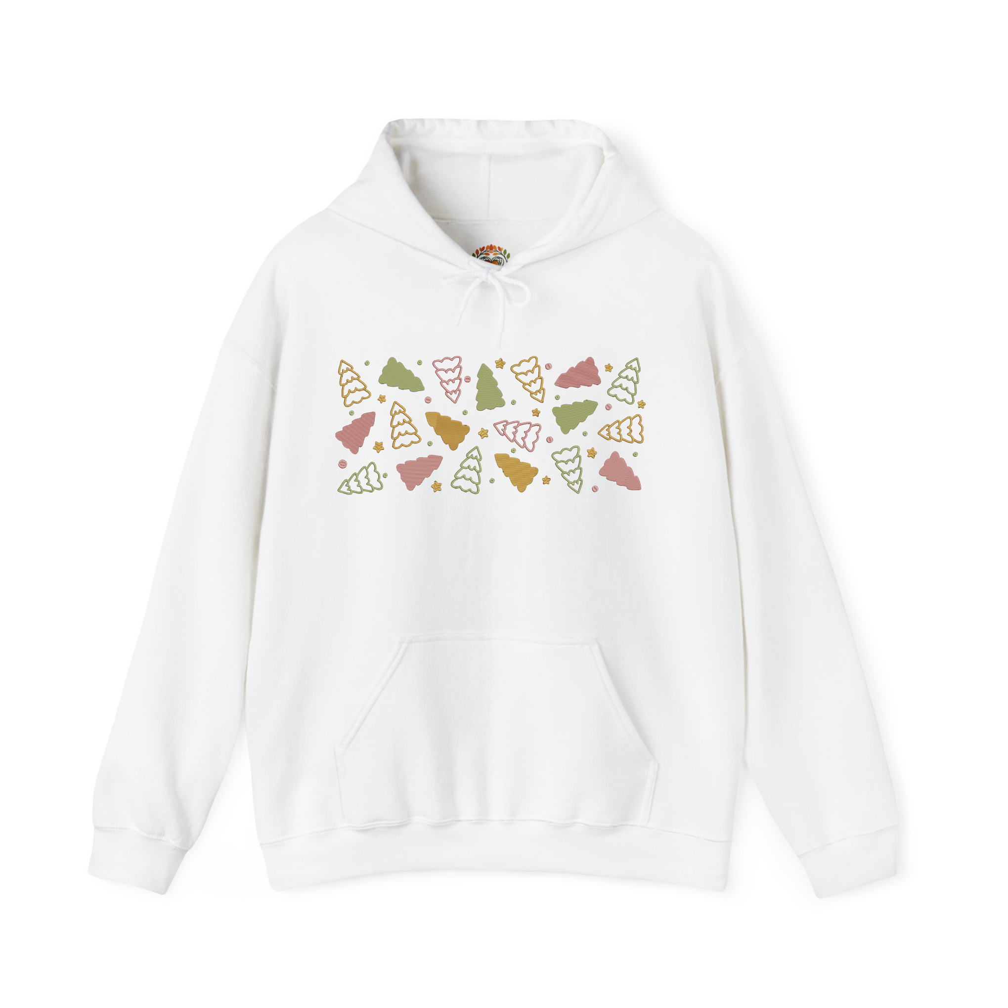 Colorful Christmas Trees Decoration Abstract Embroidery Hoodie | Sweatshirt | T-shirt