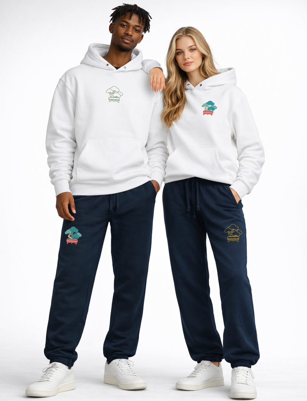 Japanese Bonsai | Embroidered 450GSM Heavyweight Pullover Hoodie