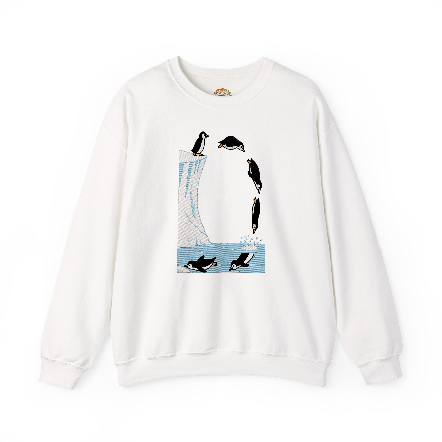 Penguin Diving Premium Heavyweight Embroidered Hoodie and Sweatshirt