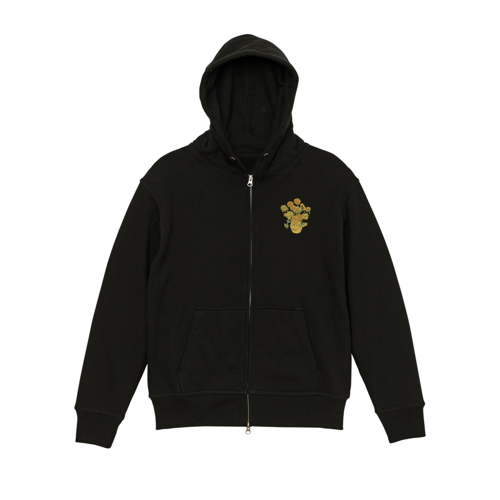 Vase with Fifteen Sunflowers Vincent Van Gogh Embroidered Heavyweight Hoodie Sweatshirt