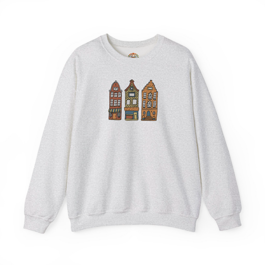 Amsterdam Canal Houses | Premium Embroidered 10 oz Heritage Hoodie