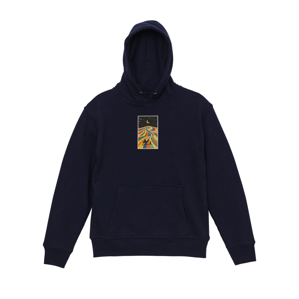 Embroidered Rainbow Valley Heavyweight Hoodie and Sweatshirt