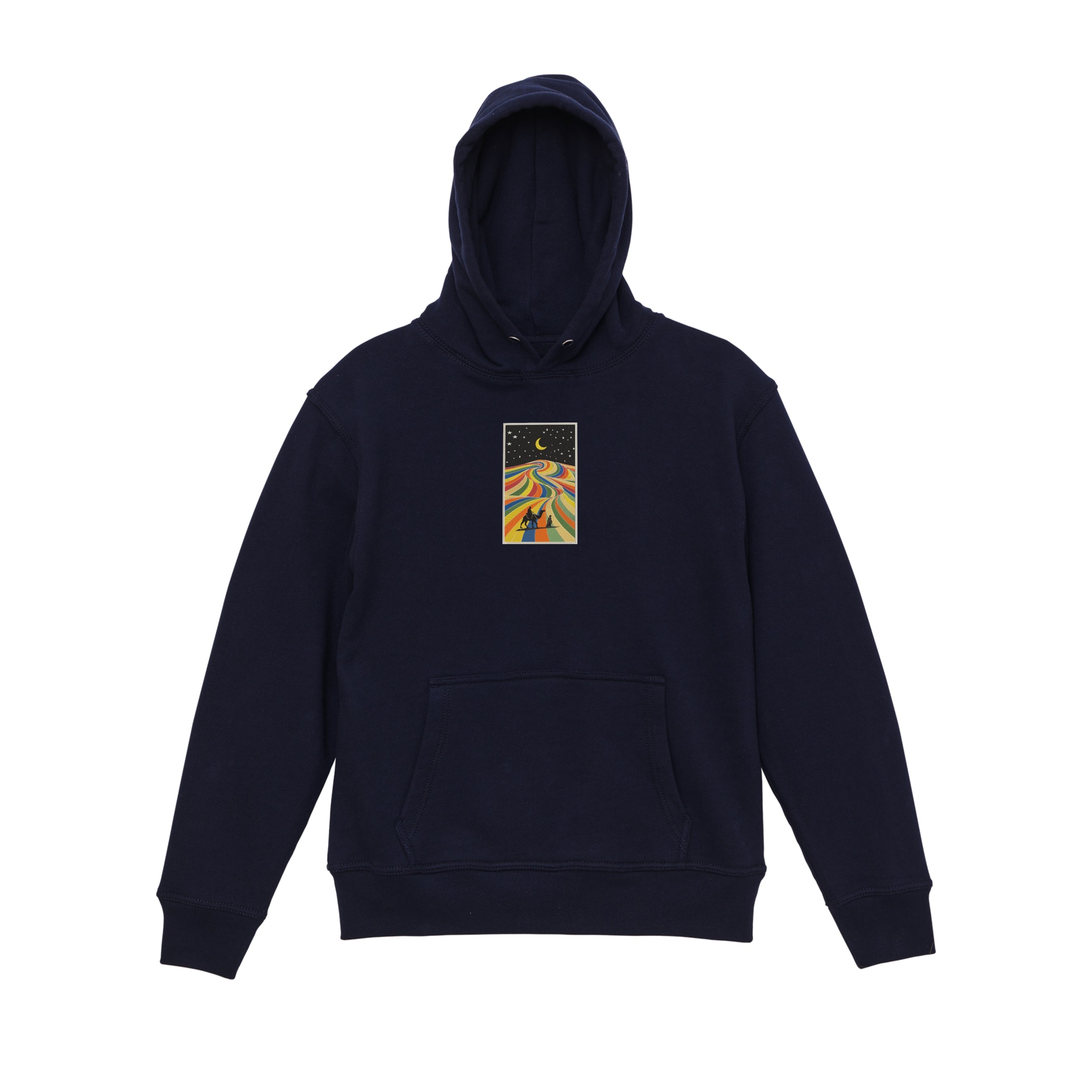 Embroidered Rainbow Valley Heavyweight Hoodie and Sweatshirt