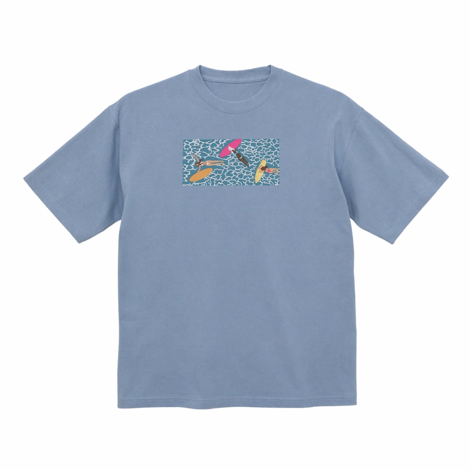 Embroidered Summer Pool Party Premium Cotton T shirt