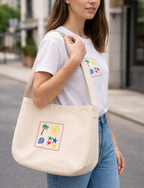 Sun Beach Ocean Summer Embroidered Large 20L Tote Bag | Matching Set for Adults