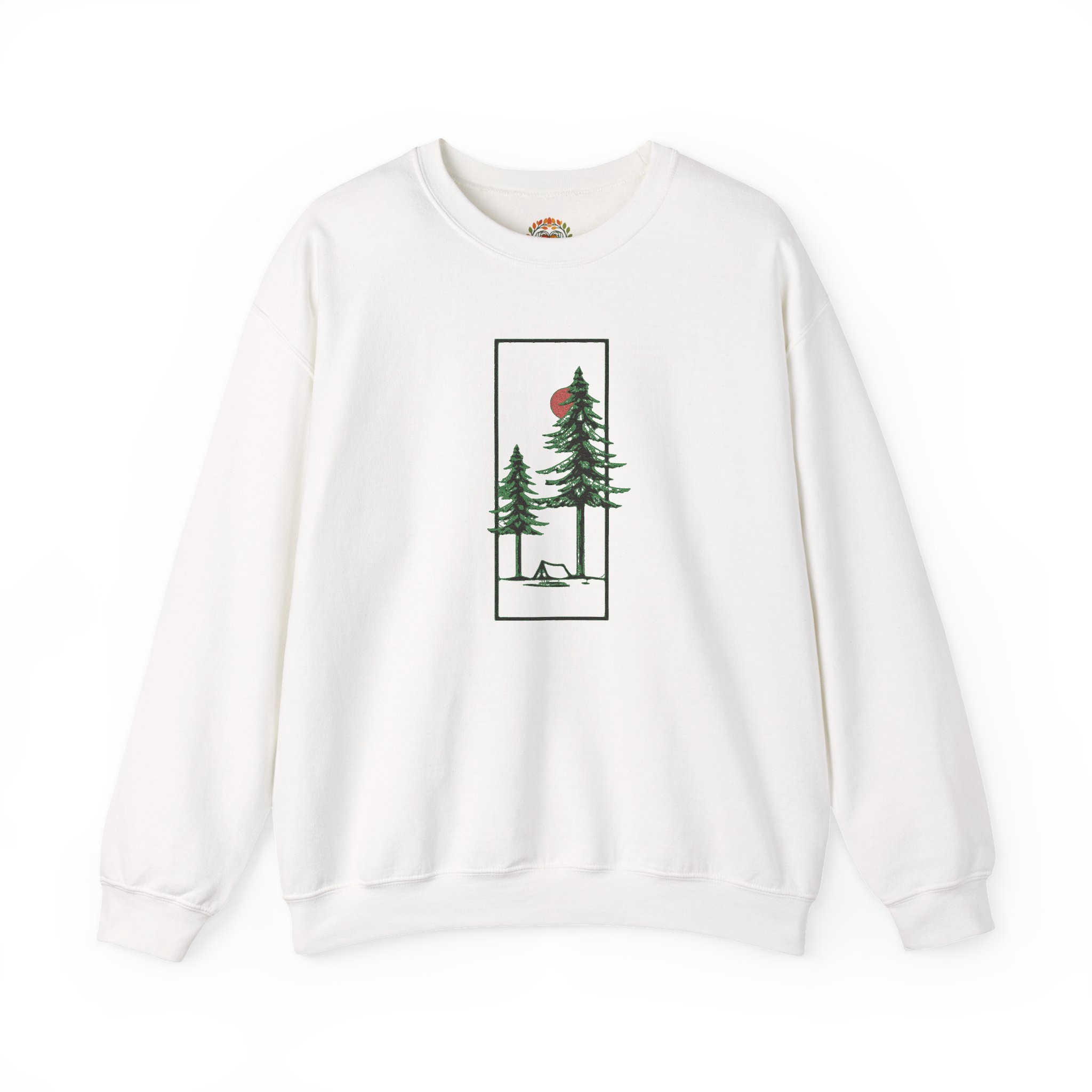 レッドムーンライトキャンプ場刺繍パーカー | スウェットシャツ | Tシャツ